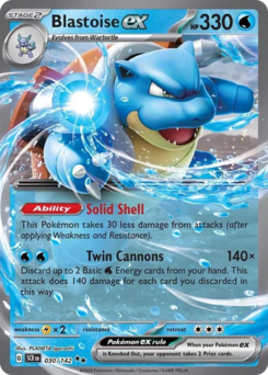 Blastoise ex - Stellar Crown - #30 - Pokemon TCG card