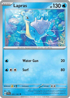 Lapras #31 Lapras - Stellar Crown - #31 - Pokemon TCG card