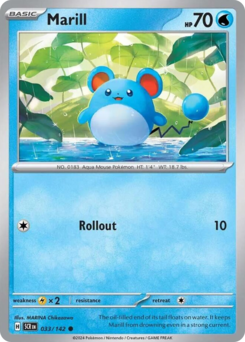 Marill #33 Marill - Stellar Crown - #33 - Pokemon TCG card