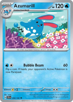 Azumarill - Stellar Crown - #34 - Pokemon TCG card