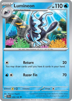 Lumineon #36 Lumineon - Stellar Crown - #36 - Pokemon TCG card