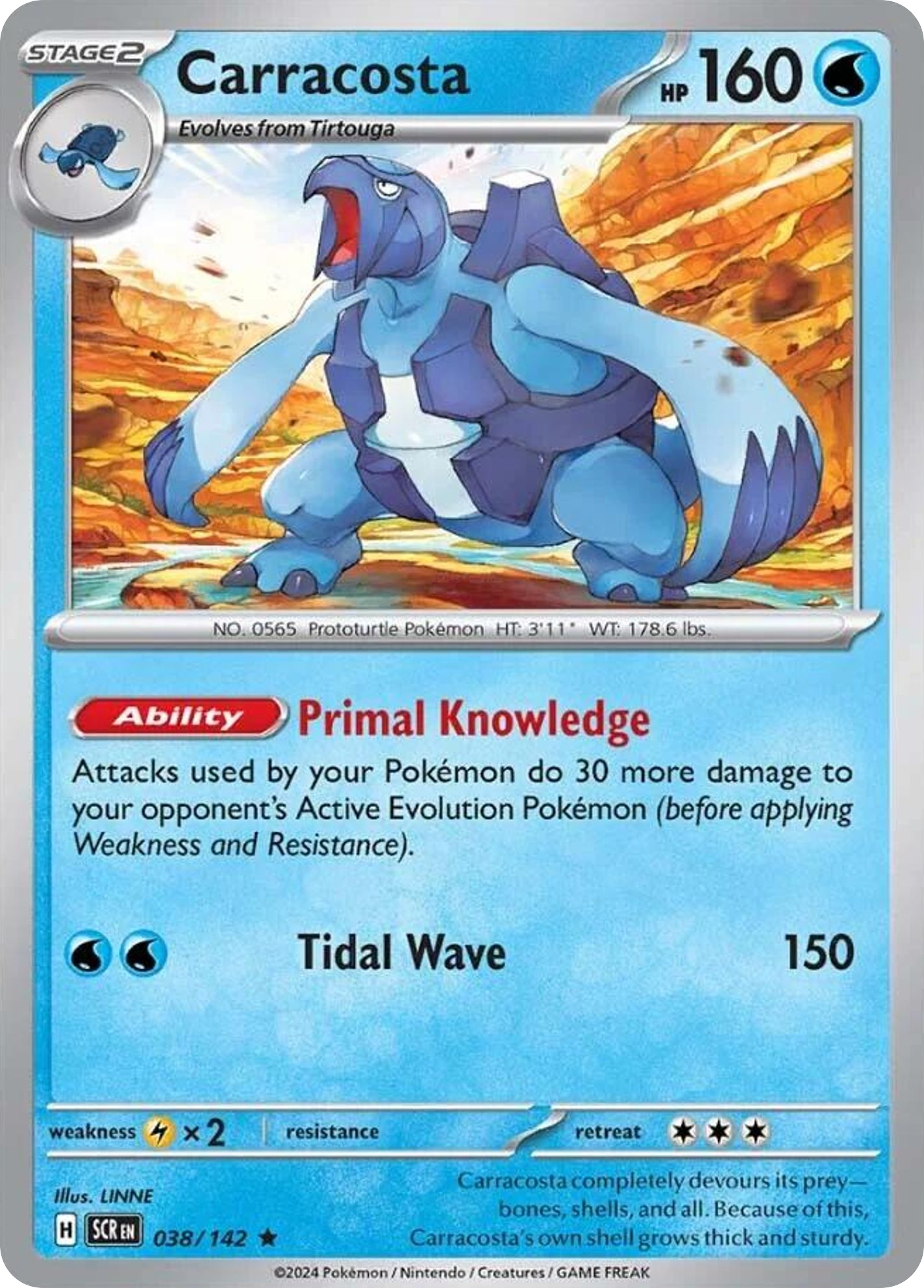 Carracosta - Stellar Crown - #38 - Pokemon TCG card