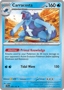 Carracosta - Stellar Crown - #38 - Pokemon TCG card