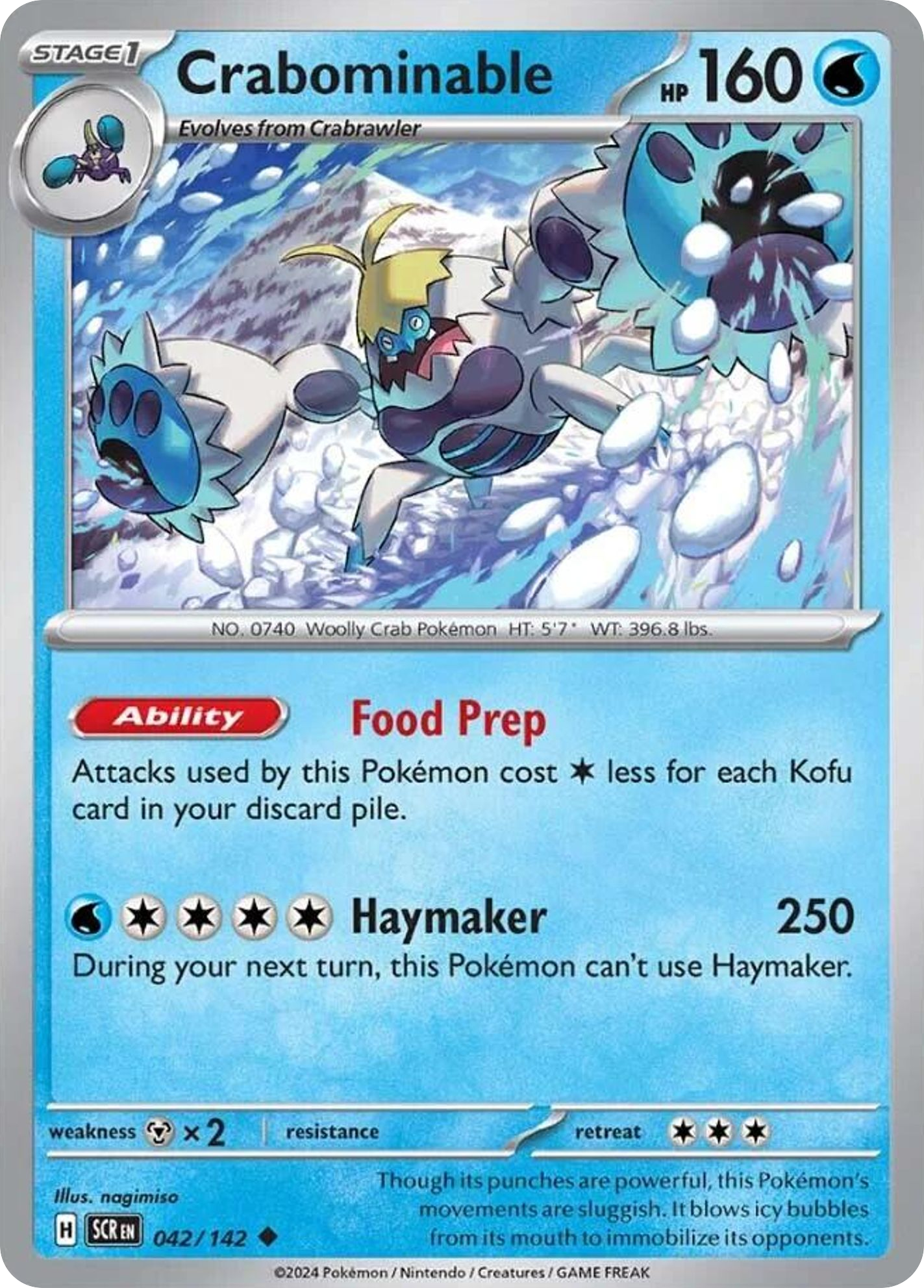 Crabominable - Stellar Crown - #42 - Pokemon TCG card