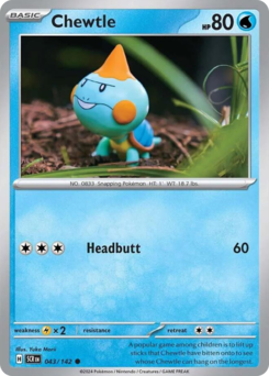 Chewtle - Stellar Crown - #43 - Pokemon TCG card