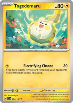 Togedemaru - Stellar Crown - #54 - Pokemon TCG card