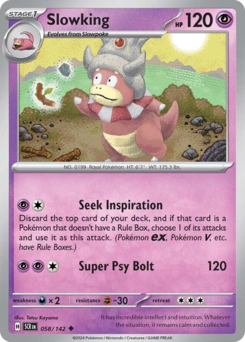 Slowking #58 Slowking - Stellar Crown - #58 - Pokemon TCG card