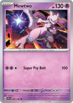 Mewtwo - Stellar Crown - #59 - Pokemon TCG card