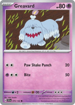 Greavard - Stellar Crown - #70 - Pokemon TCG card