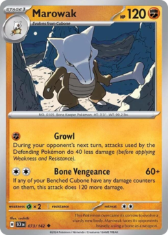 Marowak #73 Marowak - Stellar Crown - #73 - Pokemon TCG card