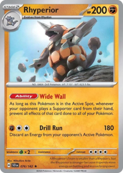Rhyperior - Stellar Crown - #76 - Pokemon TCG card