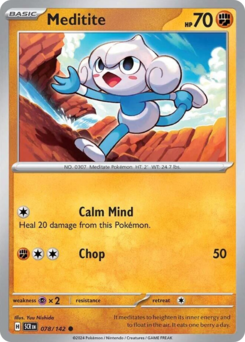 Meditite - Stellar Crown - #78 - Pokemon TCG card