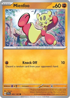 Mienfoo - Stellar Crown - #83 - Pokemon TCG card