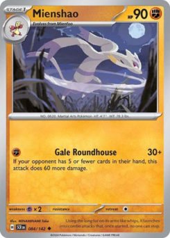 Mienshao #84 Mienshao - Stellar Crown - #84 - Pokemon TCG card