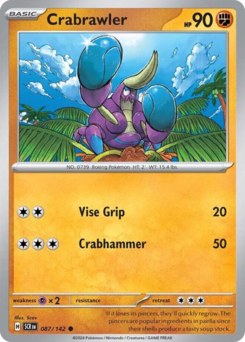 Crabrawler - Stellar Crown - #87 - Pokemon TCG card