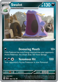 Swalot #92 Swalot - Stellar Crown - #92 - Pokemon TCG card