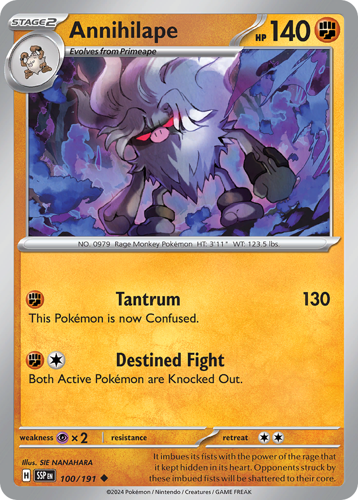 Annihilape - Surging Sparks - #100 - Pokemon TCG card