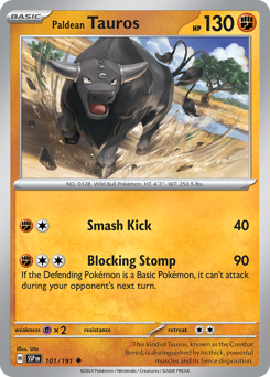 Paldean Tauros - Surging Sparks - #101 - Pokemon TCG card