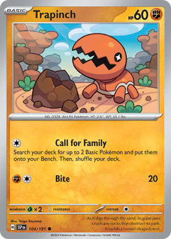 Trapinch #104 Trapinch - Surging Sparks - #104 - Pokemon TCG card