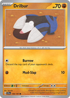 Drilbur - Surging Sparks - #108 - Pokemon TCG card