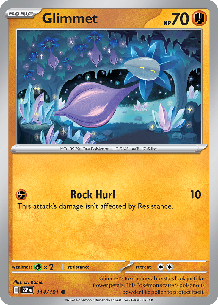 Glimmet - Surging Sparks - #114 - Pokemon TCG card
