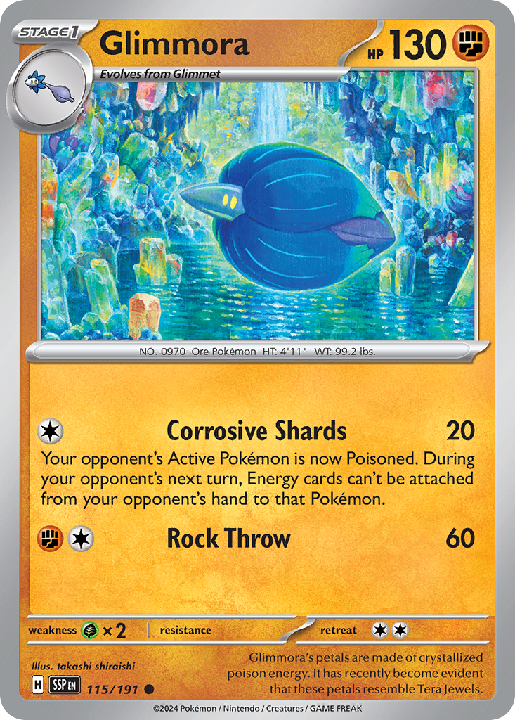 Glimmora - Surging Sparks - #115 - Pokemon TCG card