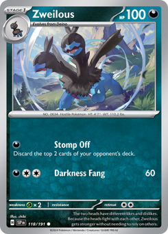 Zweilous #118 Zweilous - Surging Sparks - #118 - Pokemon TCG card