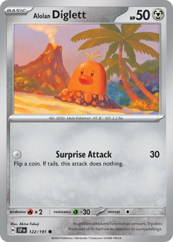 Alolan Diglett - Surging Sparks - #122 - Pokemon TCG card