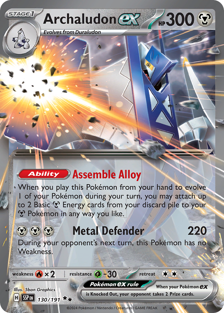Archaludon ex - Surging Sparks - #130 - Pokemon TCG card