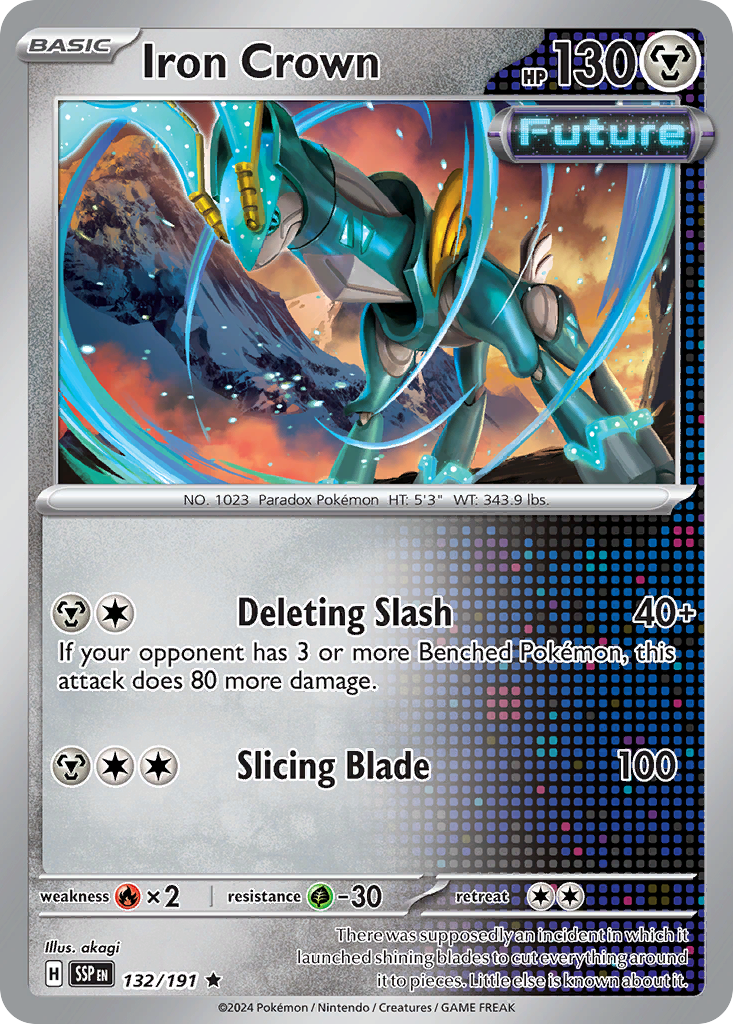 Iron Crown - Surging Sparks - #132 - Pokemon TCG card