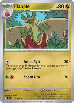 Flapple #139 Flapple - Surging Sparks - #139 - Pokemon TCG card