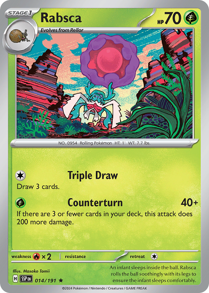 Rabsca - Surging Sparks - #14 - Pokemon TCG card