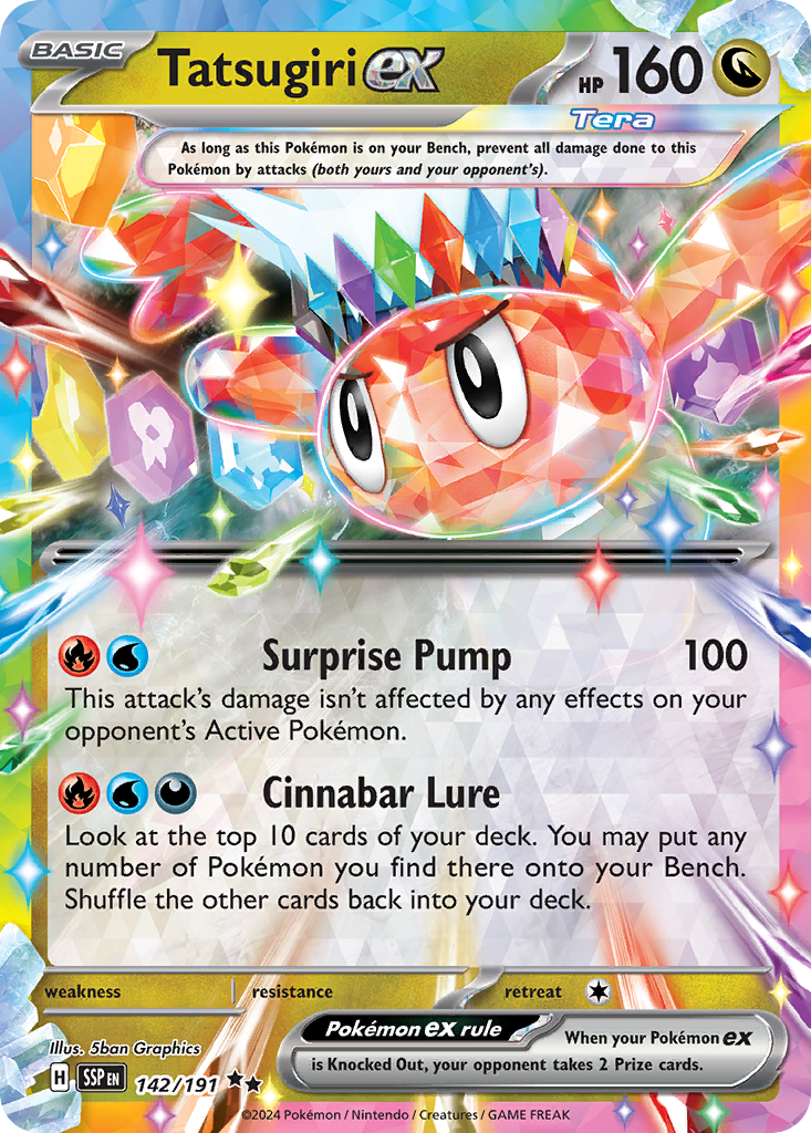 Tatsugiri ex - Surging Sparks - #142 - Pokemon TCG card