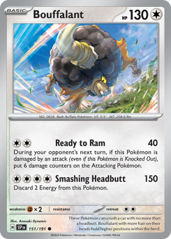Bouffalant #151 Bouffalant - Surging Sparks - #151 - Pokemon TCG card