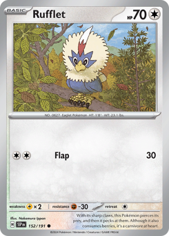 Rufflet #152 Rufflet - Surging Sparks - #152 - Pokemon TCG card