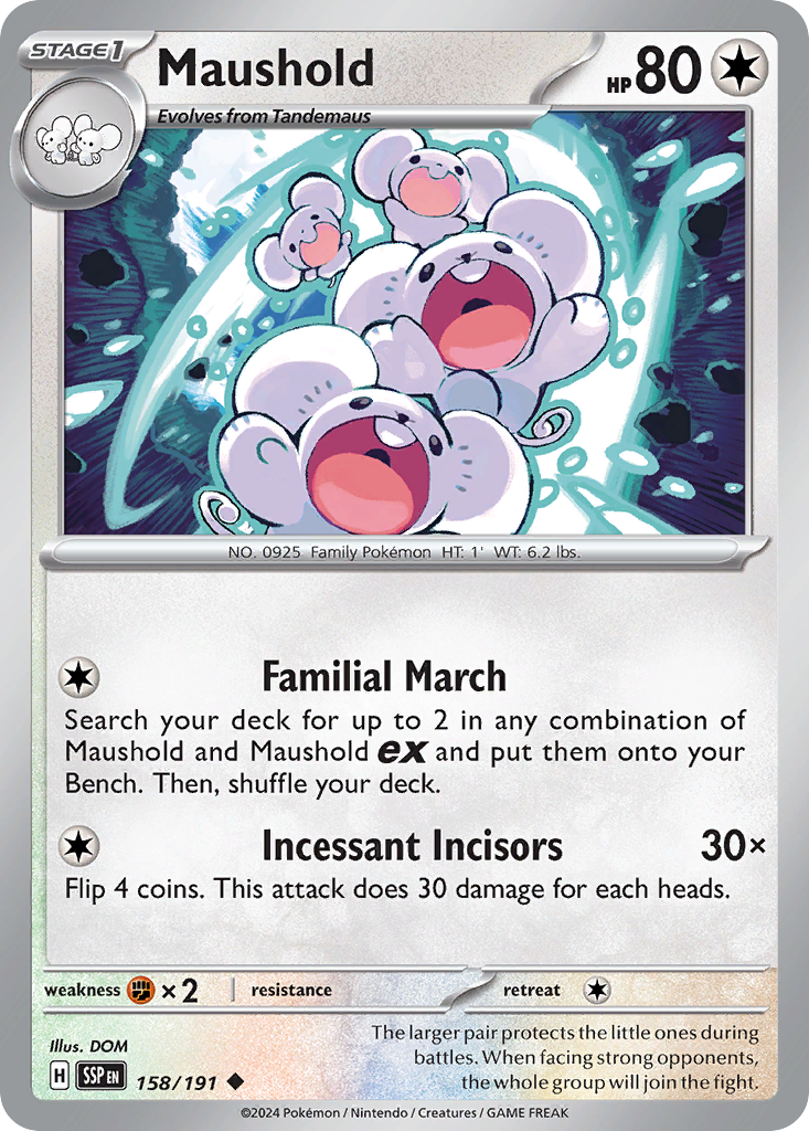 Maushold - Surging Sparks - #158 - Pokemon TCG card