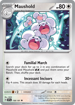 Maushold #158 Maushold - Surging Sparks - #158 - Pokemon TCG card