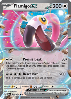 Flamigo ex - Surging Sparks - #160 - Pokemon TCG card