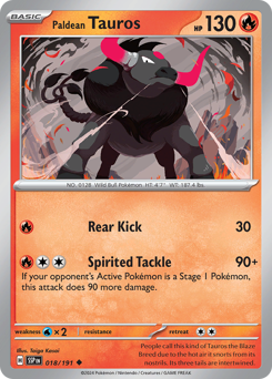 Paldean Tauros - Surging Sparks - #18 - Pokemon TCG card