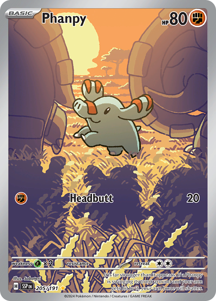 Phanpy - Surging Sparks - #205 - Pokemon TCG card