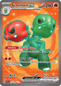 Scovillain ex - Surging Sparks - #216 - Pokemon TCG card