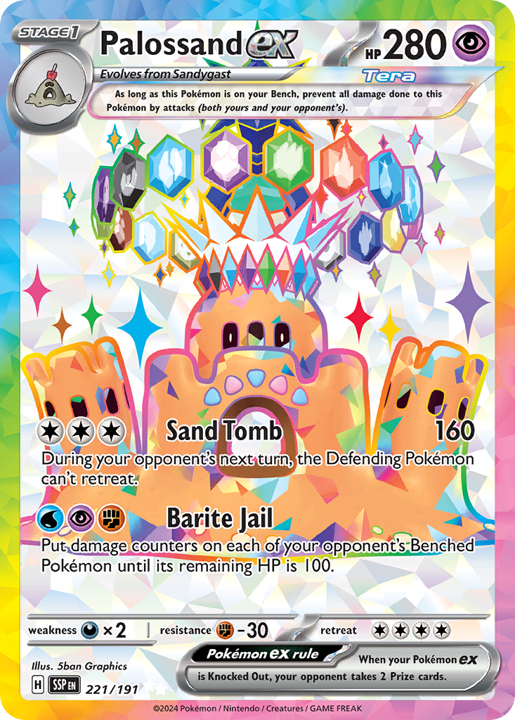 Palossand ex - Surging Sparks - #221 - Pokemon TCG card