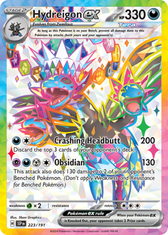 Hydreigon ex #223 Hydreigon ex - Surging Sparks - #223 - Pokemon TCG card