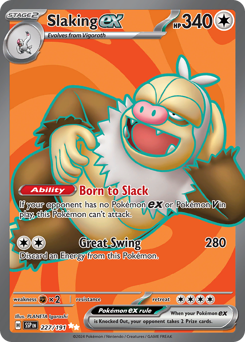 Slaking ex #227 Slaking ex - Surging Sparks - #227 - Pokemon TCG card