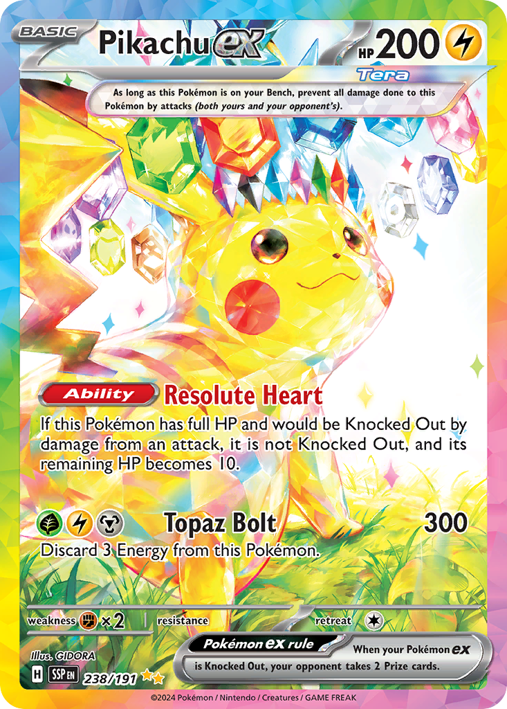 Pikachu ex - Surging Sparks - #238 - Pokemon TCG card