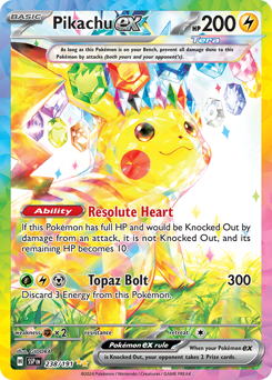 Pikachu ex #238 Pikachu ex - Surging Sparks - #238 - Pokemon TCG card
