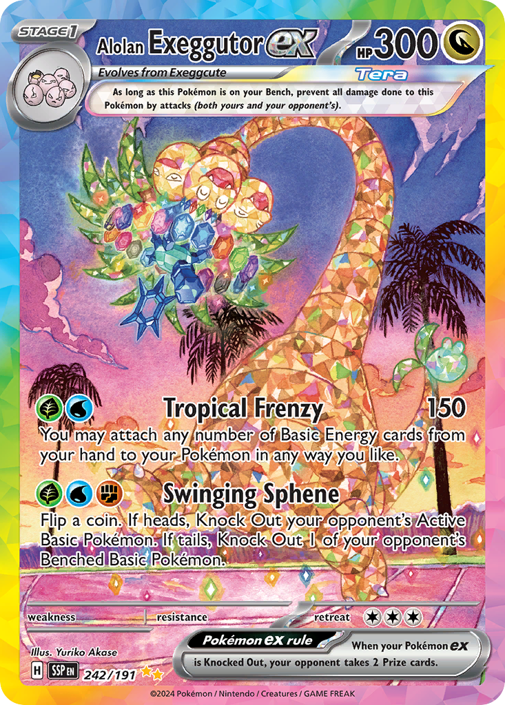 Alolan Exeggutor ex - Surging Sparks - #242 - Pokemon TCG card