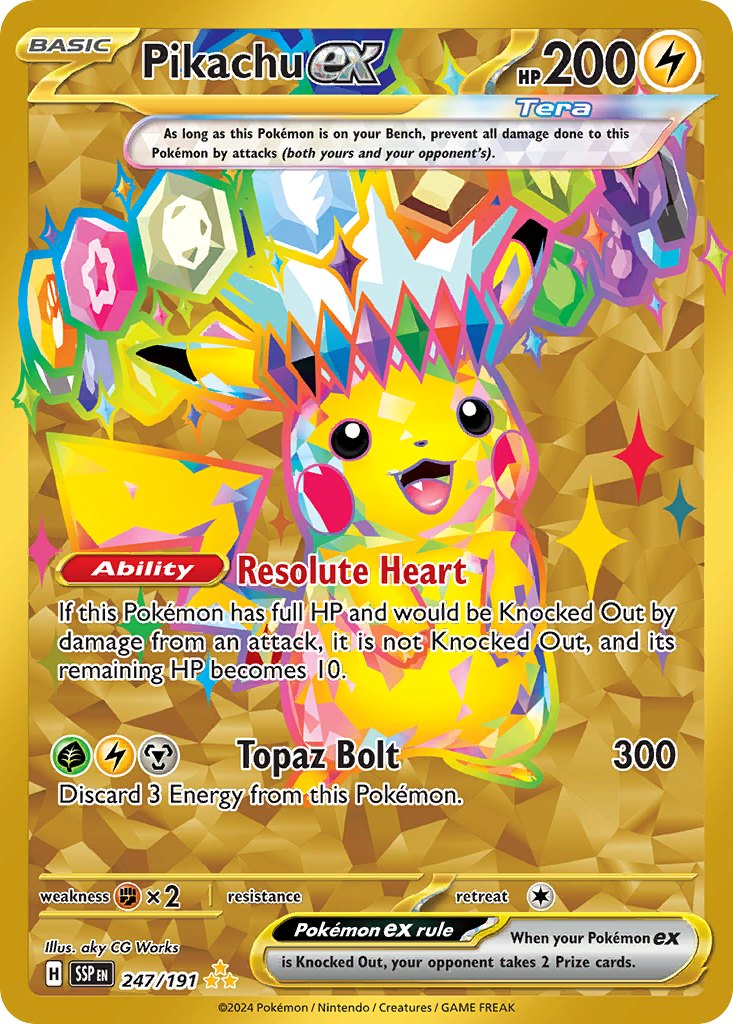 Pikachu ex - Surging Sparks - #247 - Pokemon TCG card