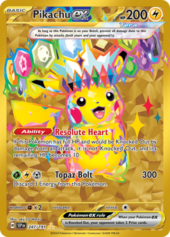 Pikachu ex #247 Pikachu ex - Surging Sparks - #247 - Pokemon TCG card