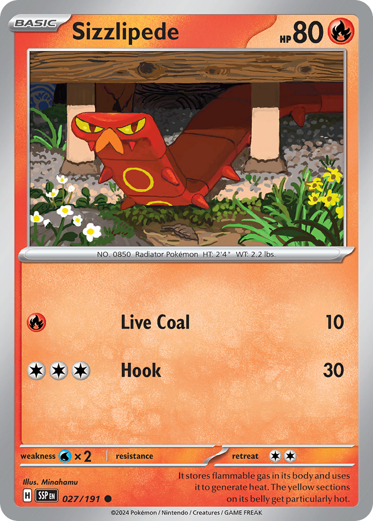 Sizzlipede - Surging Sparks - #27 - Pokemon TCG card